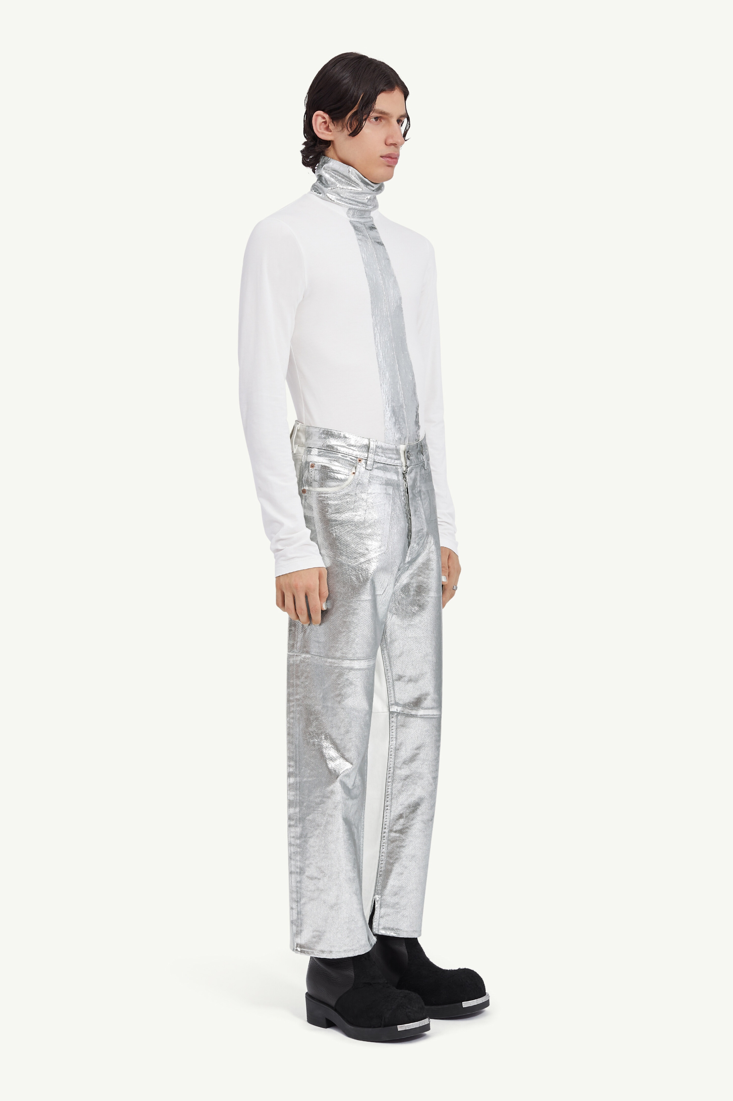 Foiled tapered jeans - 3
