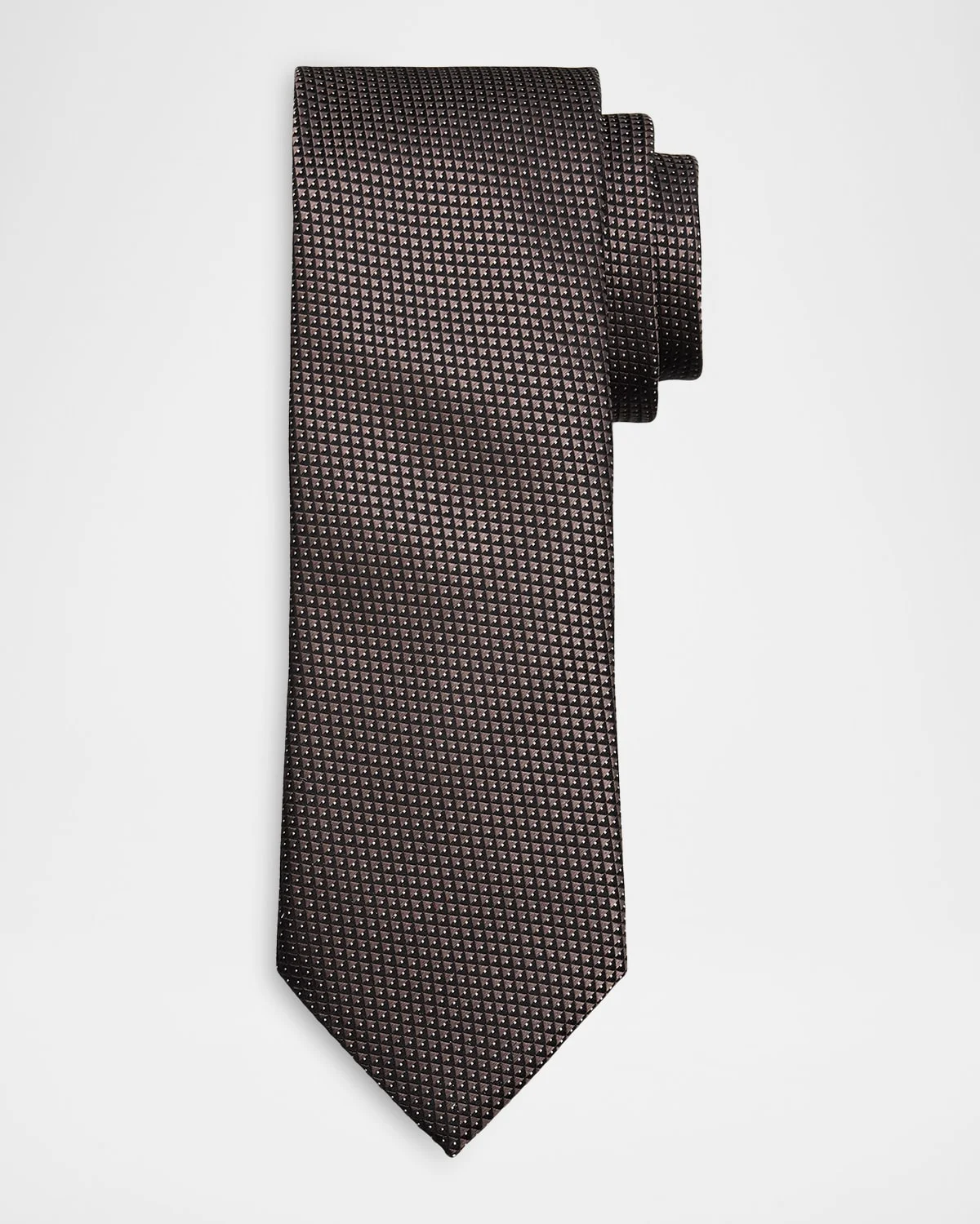 Men & apos;s Micro-Geometric Silk Jacquard Tie - 1