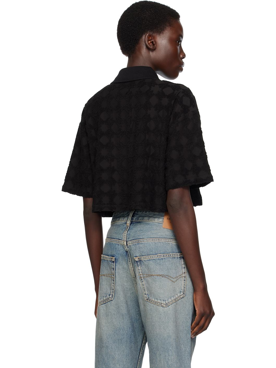 Black MA Quad Toweling Polo - 3