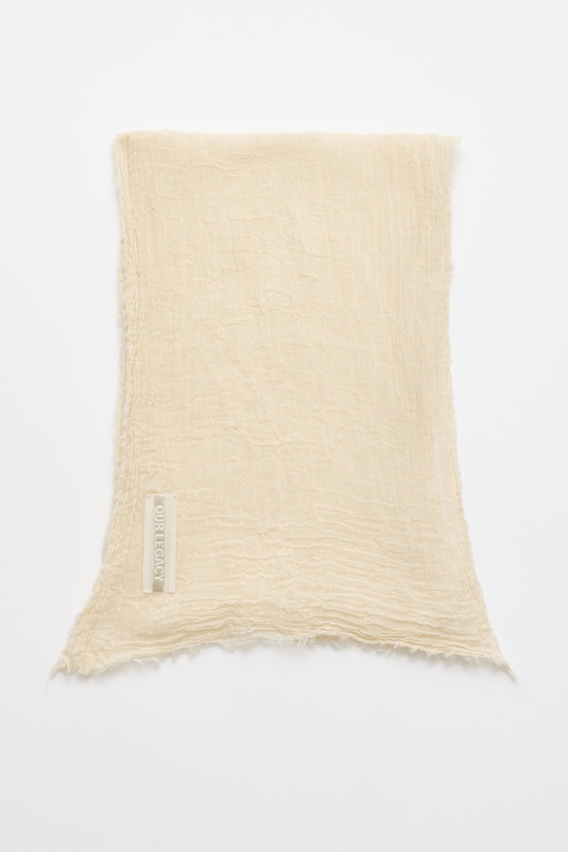 Cottage Scarf Eggshell Crinkle Cotton 1