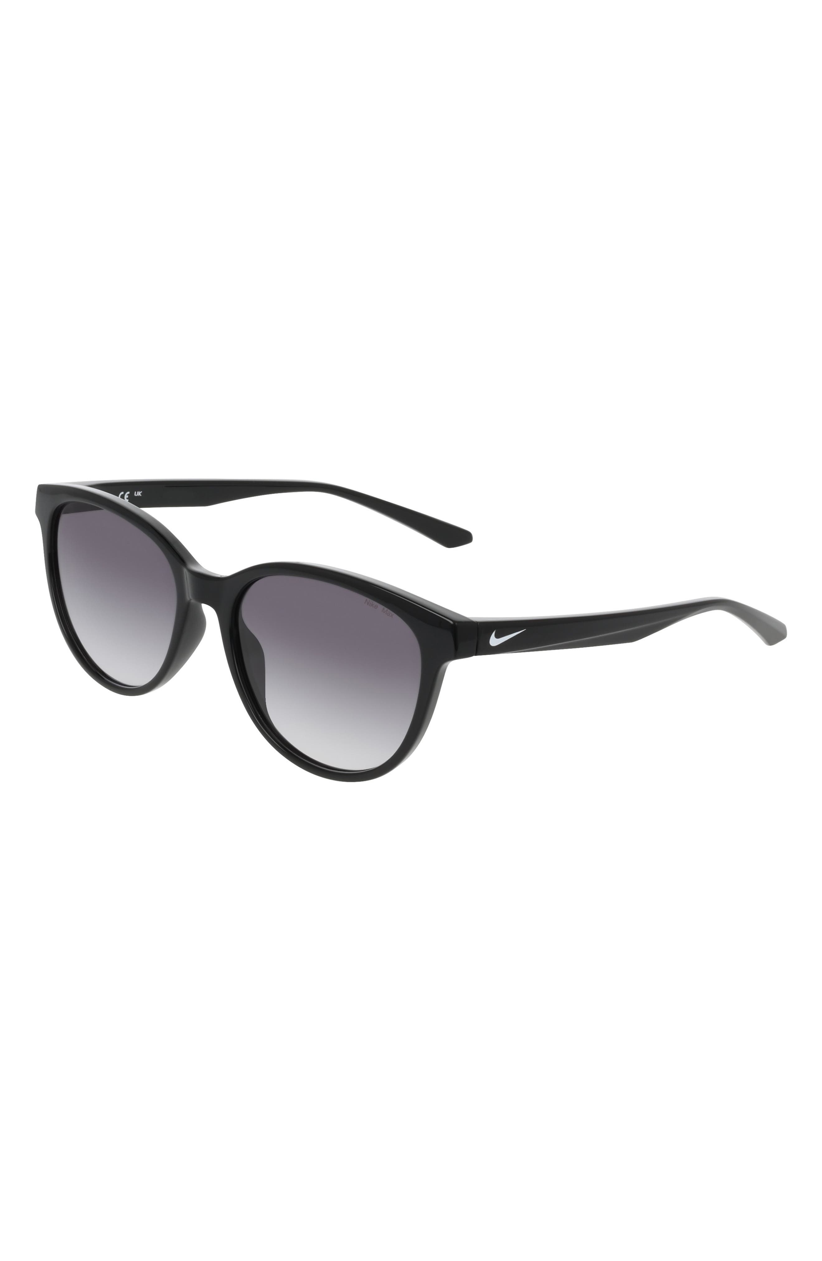 Nike Vital Trend 55mm Gradient Round Sunglasses in Black /Smoke Gradient at Nordstrom - 2