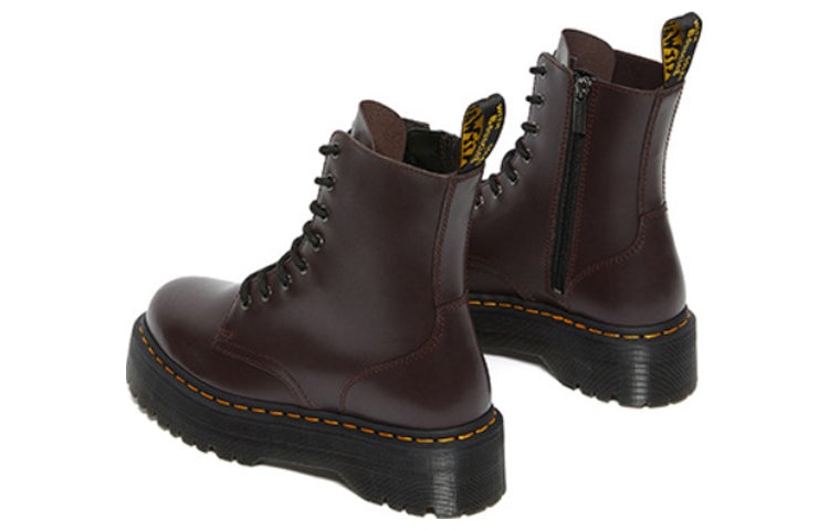 Dr. Martens Jadon Boot Smooth Leather Platforms 'Burgundy' 27311626 - 3