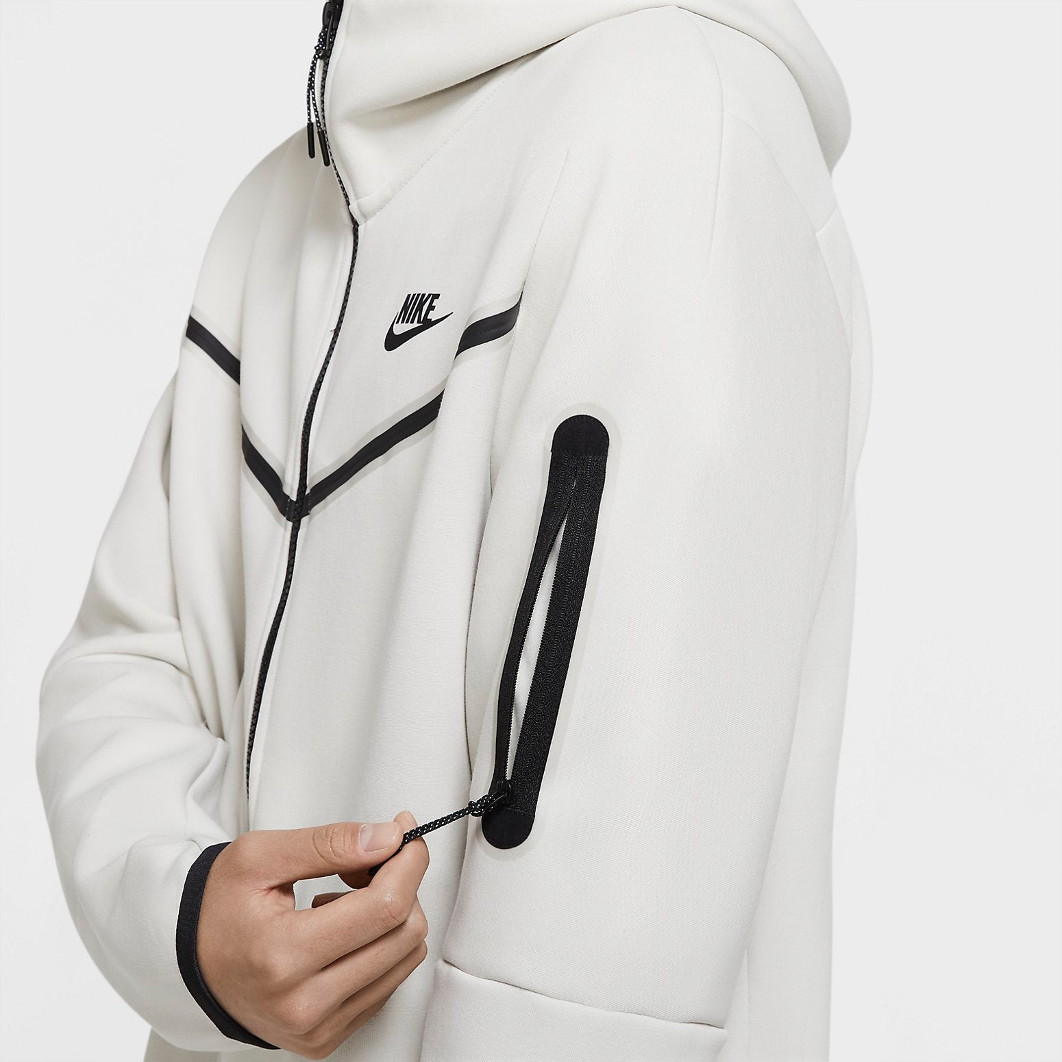 Nike Sportswear Tech Fleece Full-Zip Hoodie 'White' CU4490-072 - 3