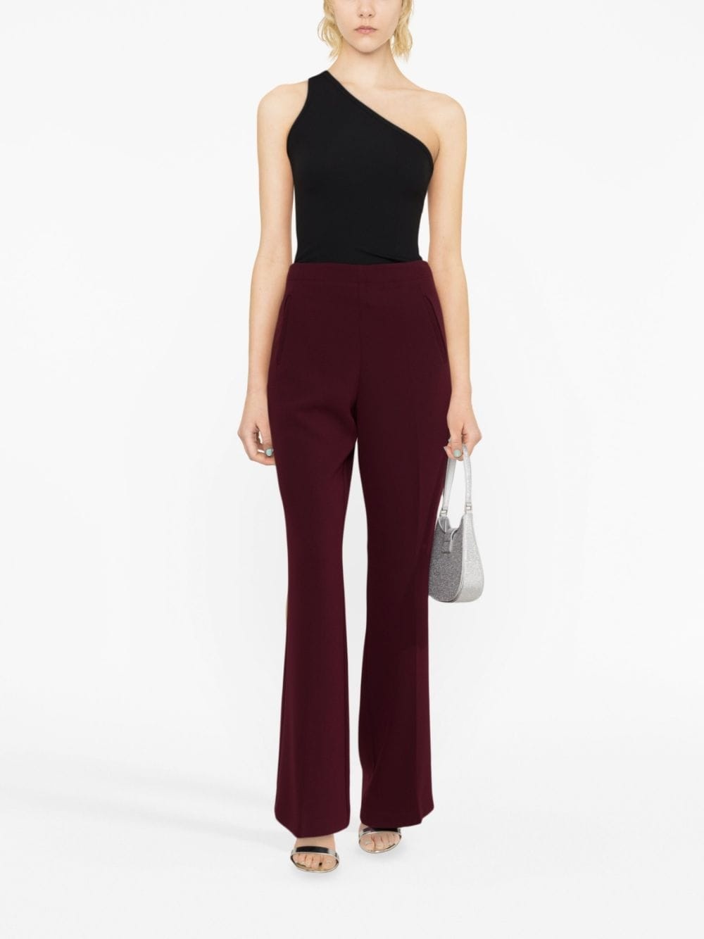 high-waist flared trousers - 2