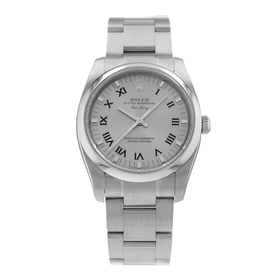 Pre-owned Rolex Air King Automatic Chronometer Silver Dial Men's Watch 114200 SRO - 2