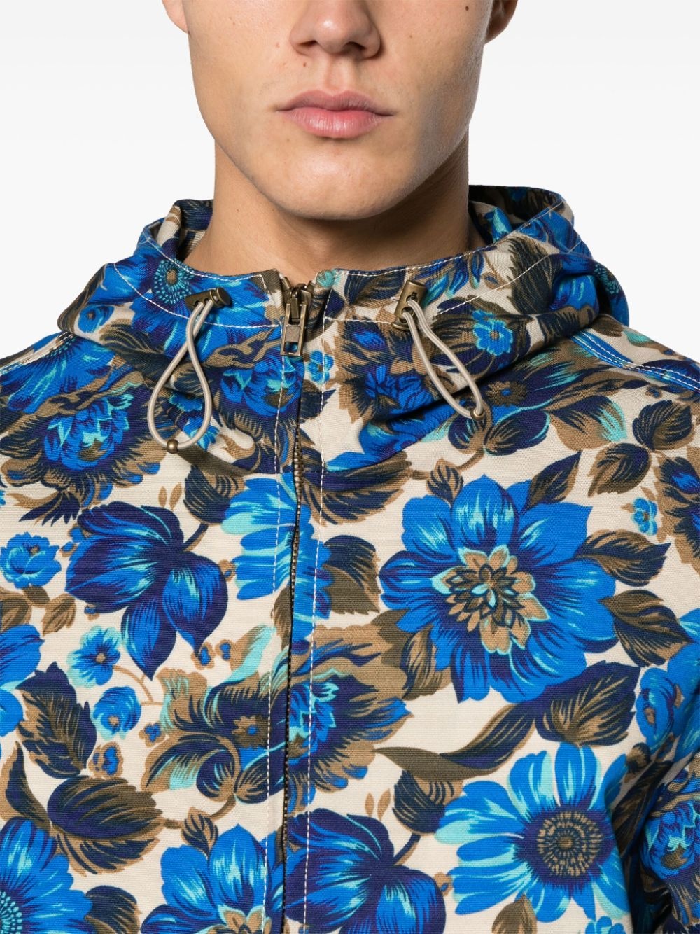 floral-print hooded jacket - 5