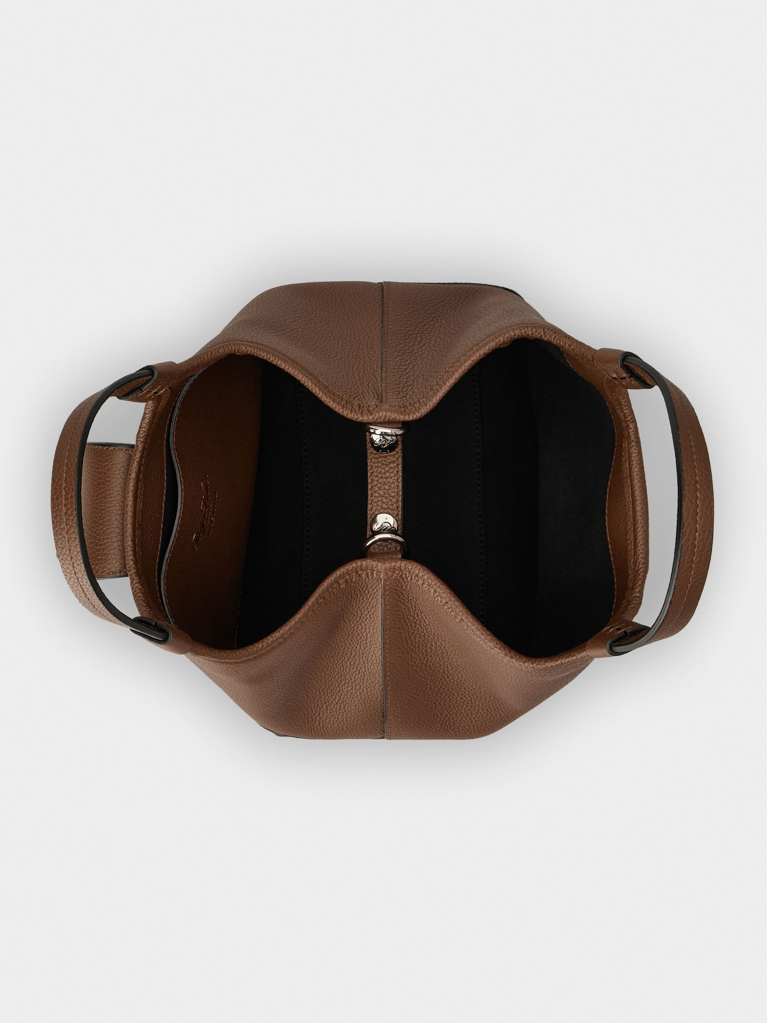 Viv' Choc Mini Shopping Bag in leather - 6