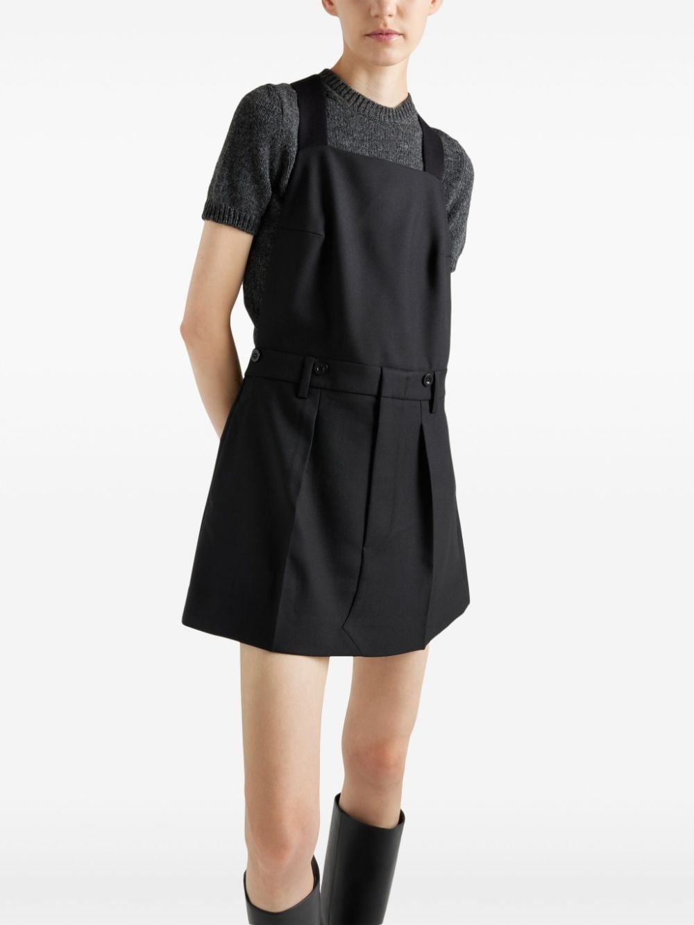 gabardine mini dress - 4