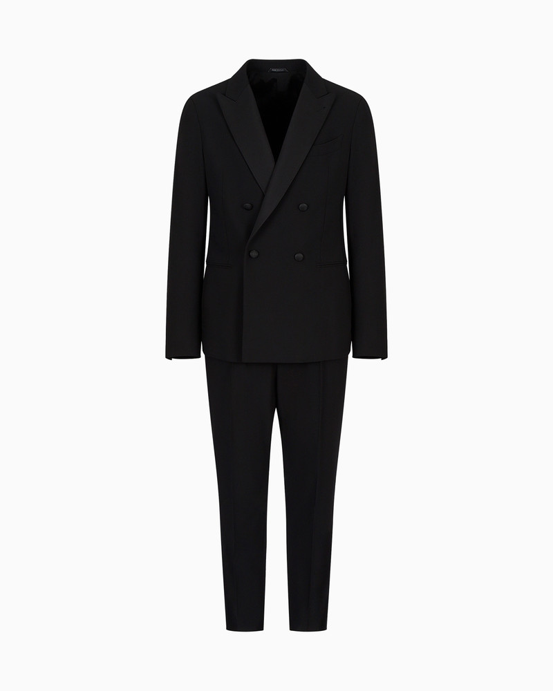 Upton Line double-breasted, wool-crêpe tuxedo 1