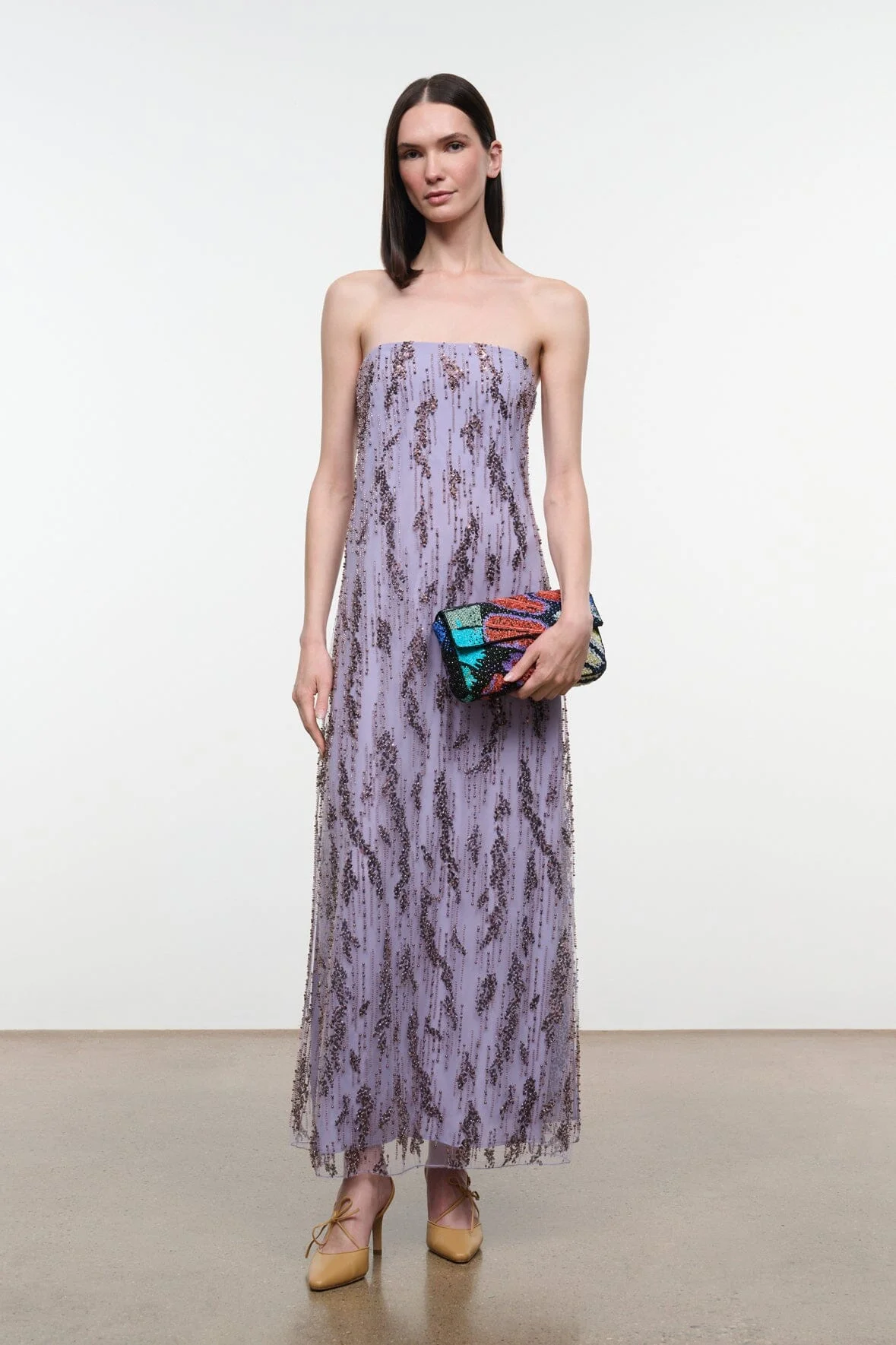 STAUD CASSIE DRESS LILAC - 1