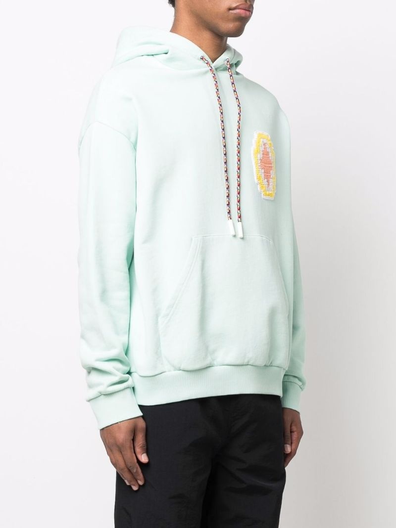 macramé Cross patch hoodie - 3