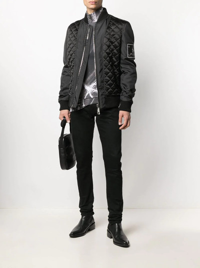 PHILIPP PLEIN Iconic Plein quilted bomber jacket outlook