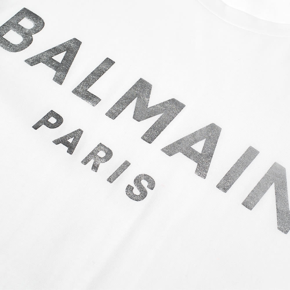 Balmain Eco Foil Paris Logo Tee - 2