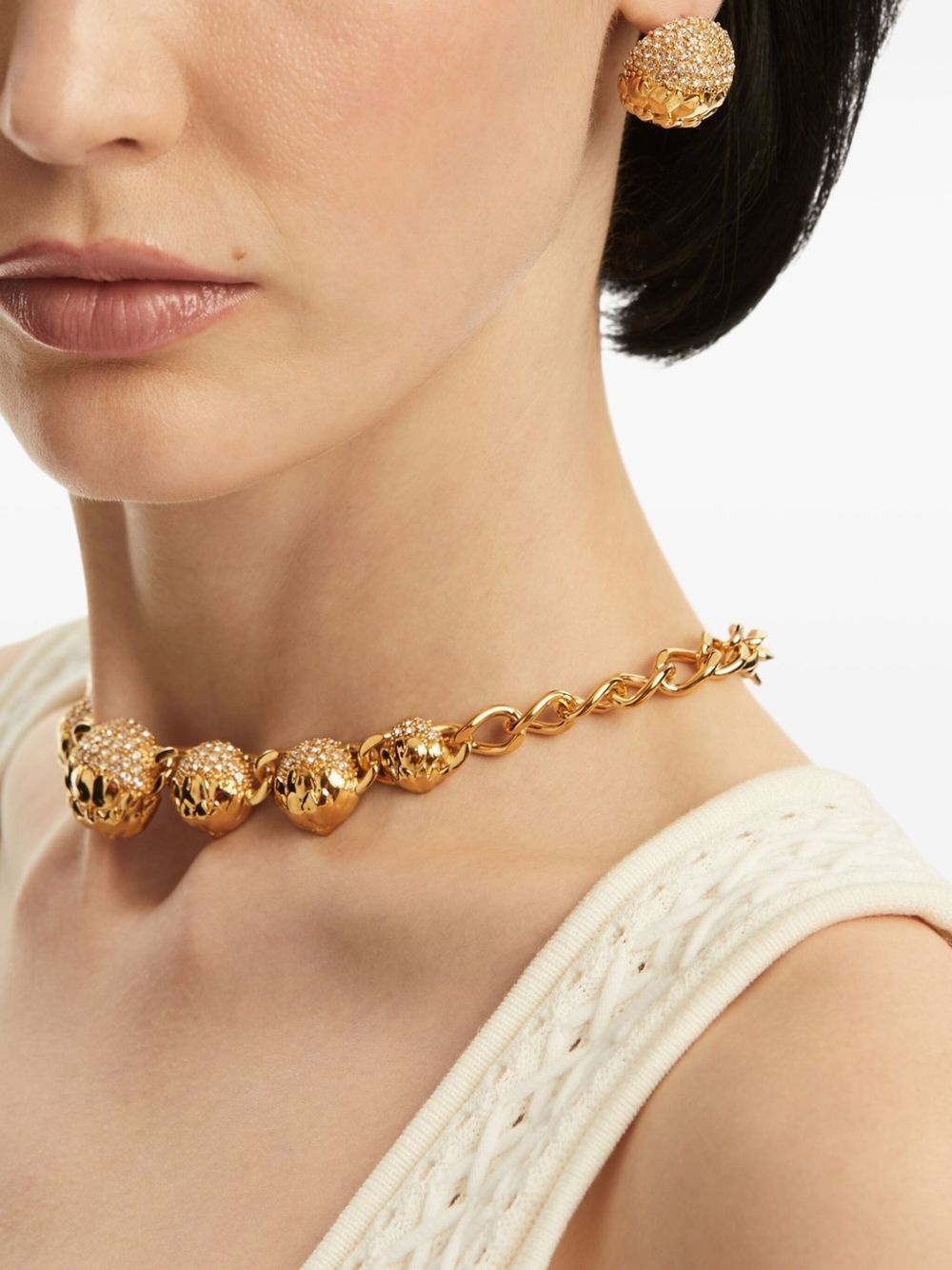 crystal-embellished earrings - 2