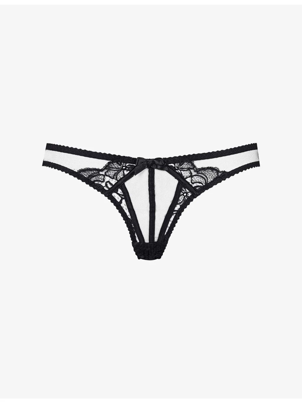 Rozlyn mesh and lace open briefs - 1