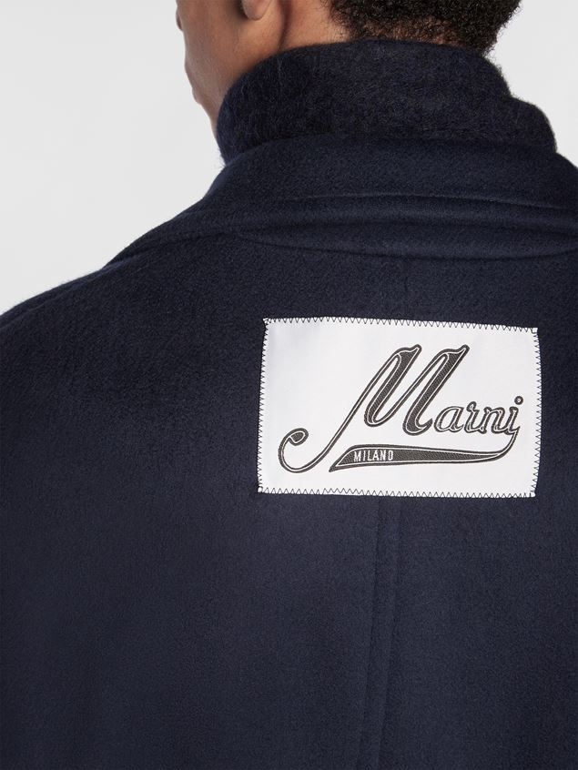 SINGLE-BREASTED COAT IN WOOL DRAP - 5