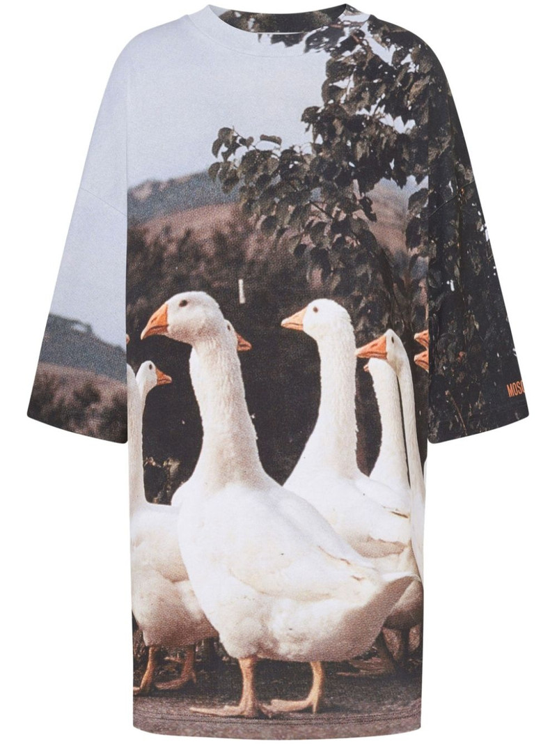 goose-motif mini dress 1