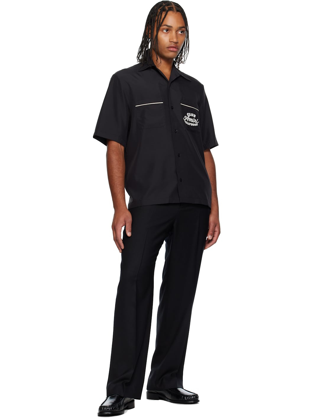 Black 'Club Amiri' Camp Shirt - 4