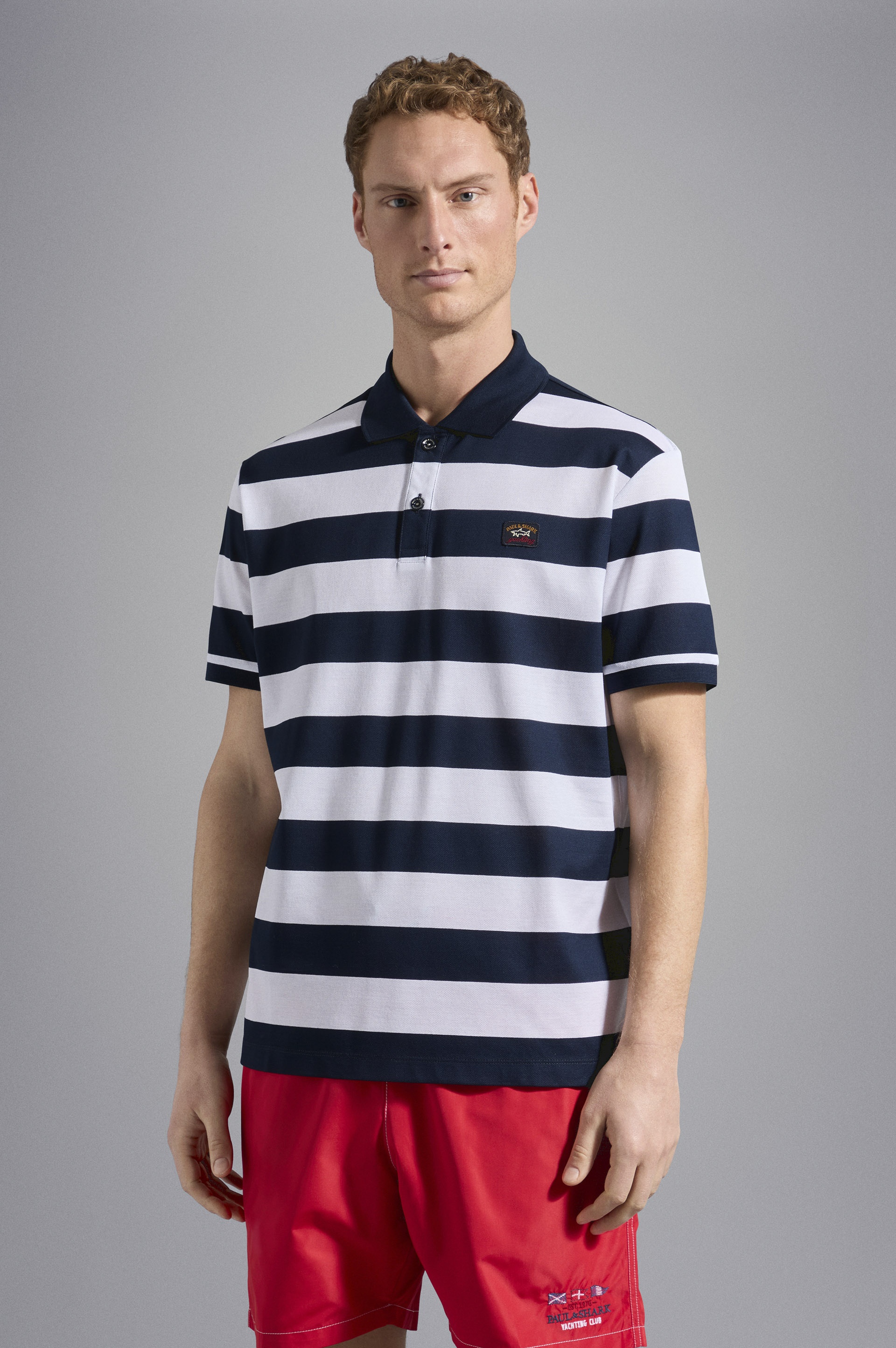 COTTON PIQUÉ POLO WITH ICONIC BADGE - 6