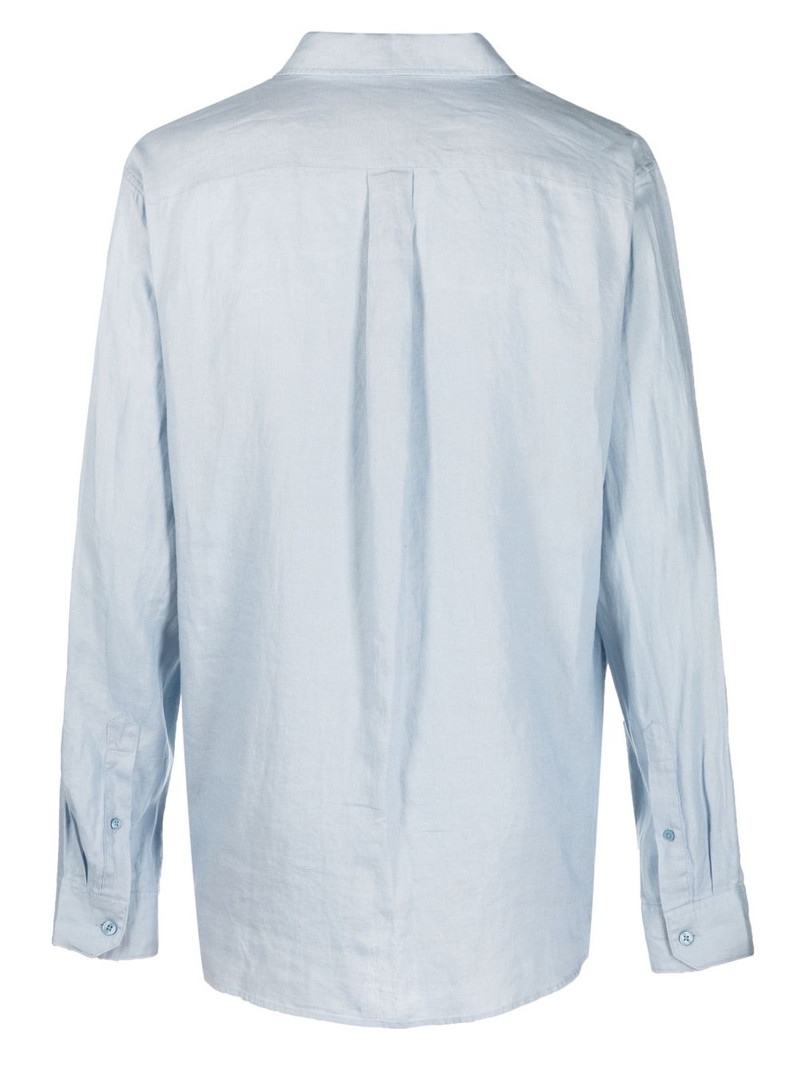 Vince long-sleeve linen shirt outlook