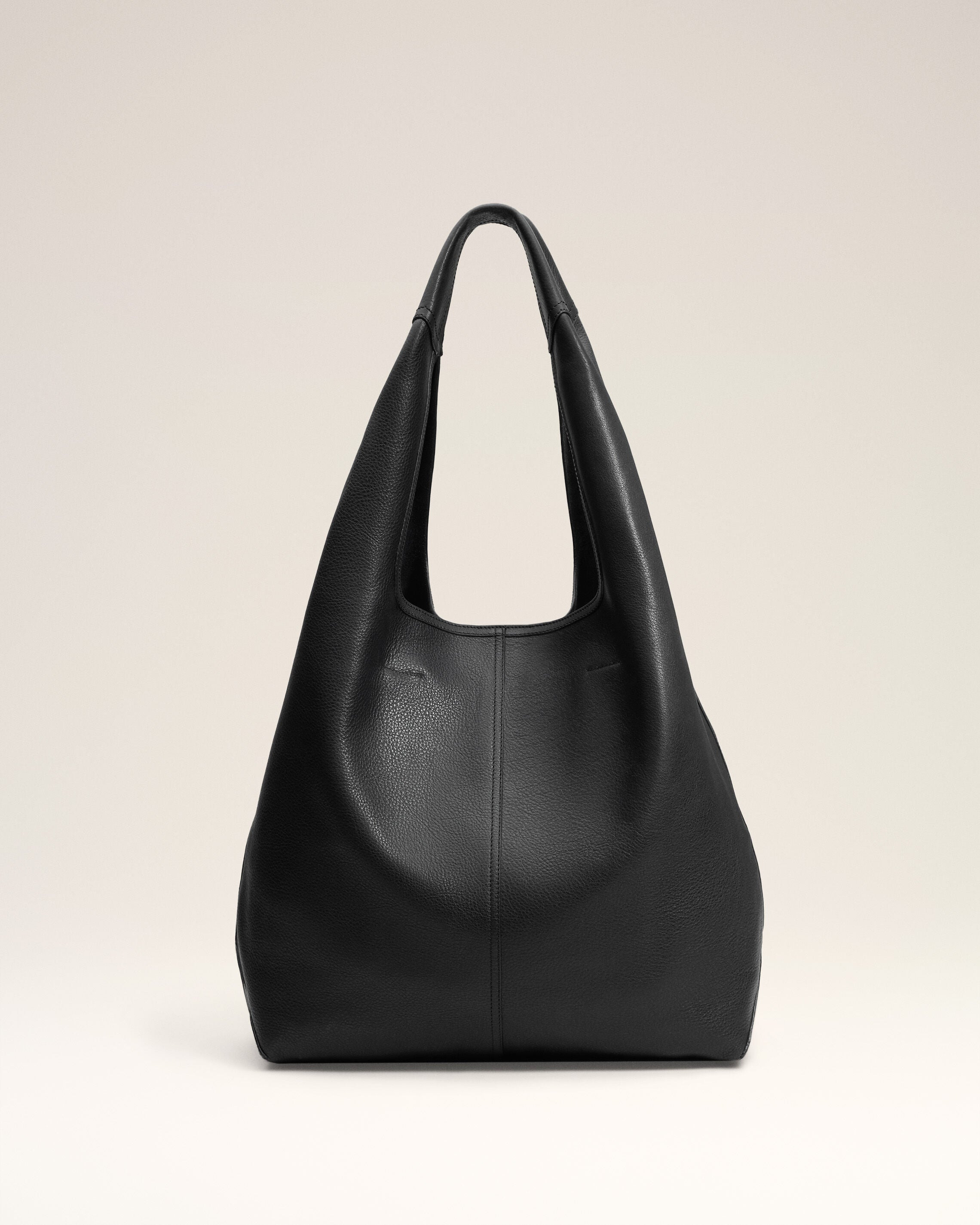 BLACK SMOOTH LEATHER ETIENNE HOBO BAG - 4
