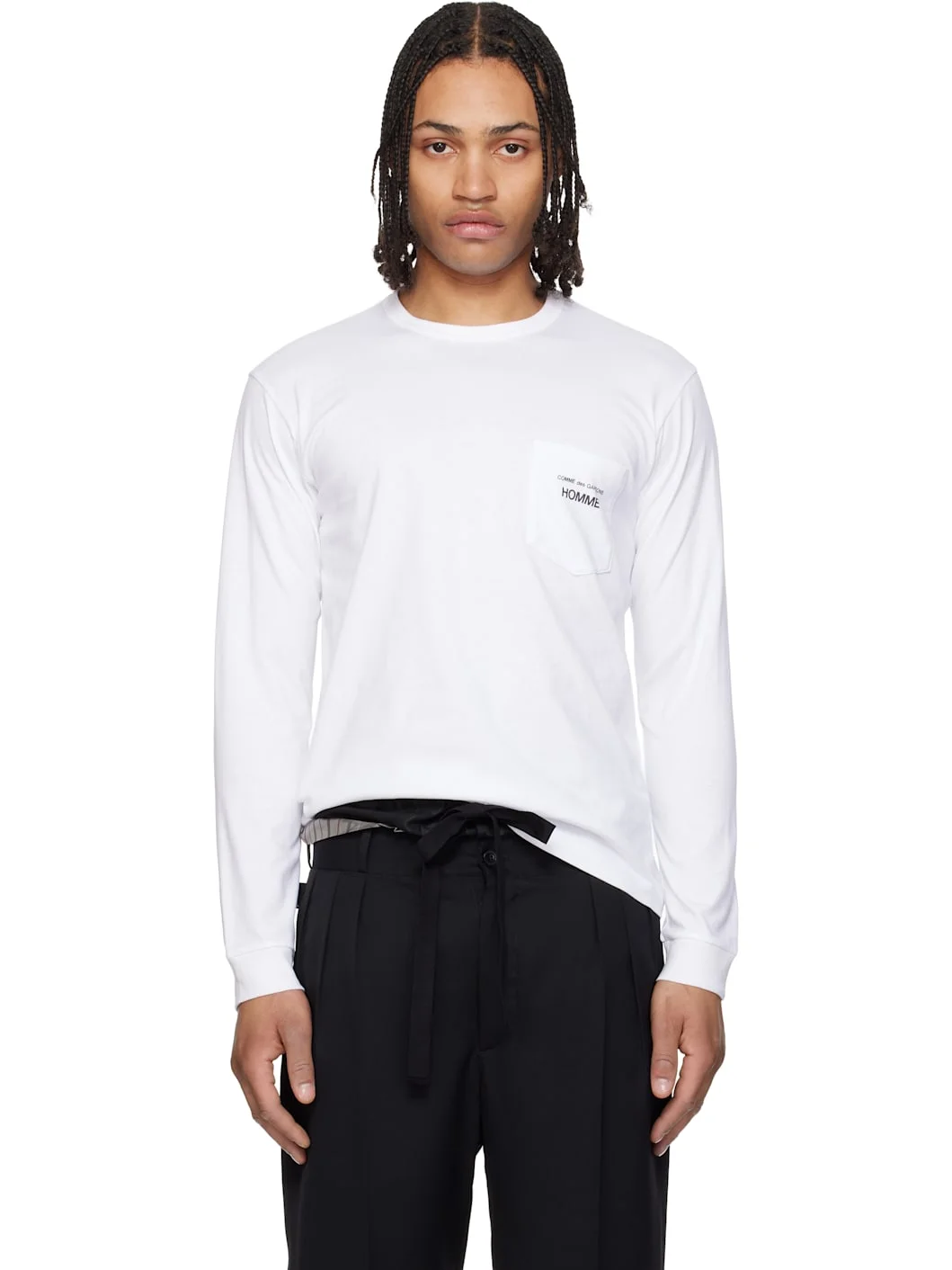 White Pocket LS T-shirt - 1