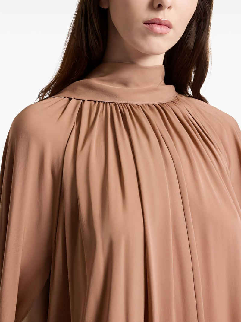 high-neck cape dress 3