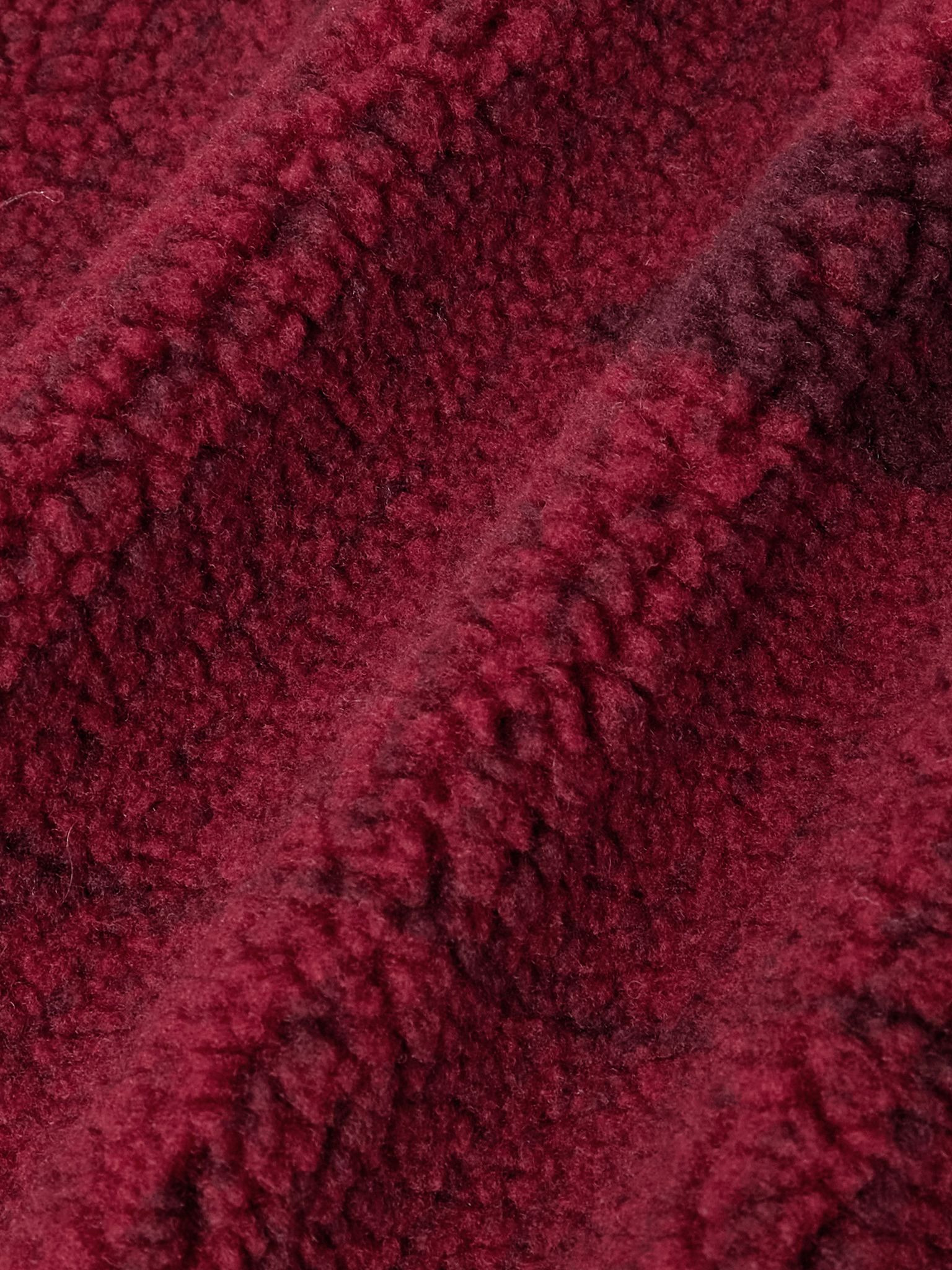 Printed Fleece Half-Zip Sweatshirt Red - 5