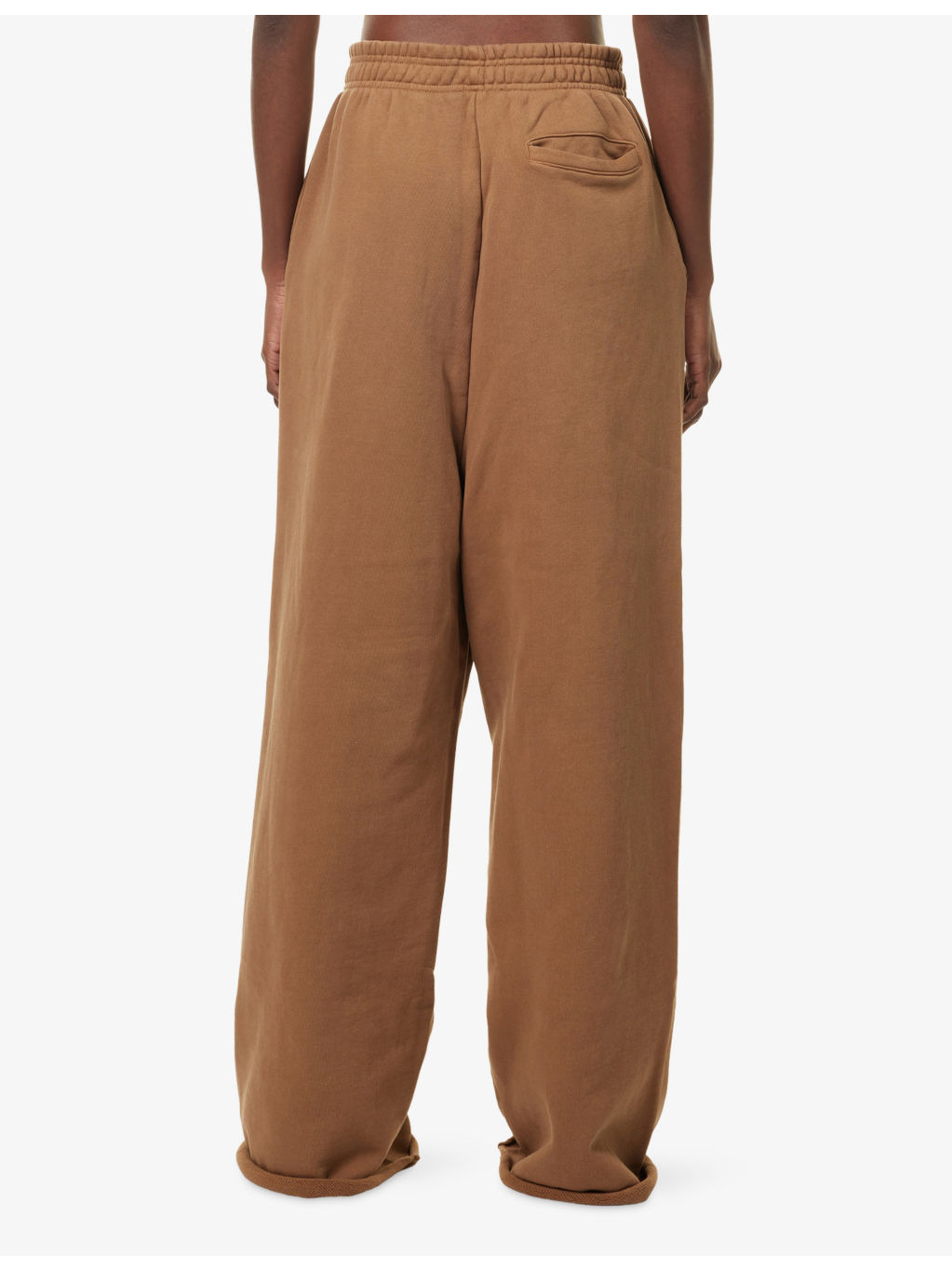 Full Wide-Leg Cotton-Jersey Jogging Bottoms - 4