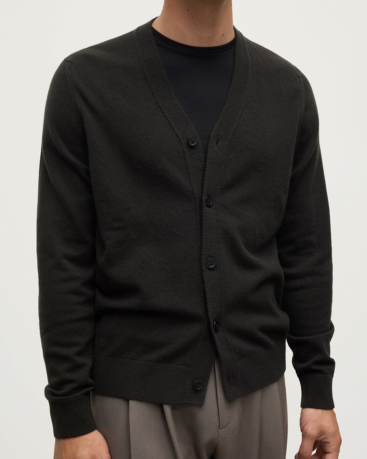 Classic Cashmere Grey Cardigan - 5