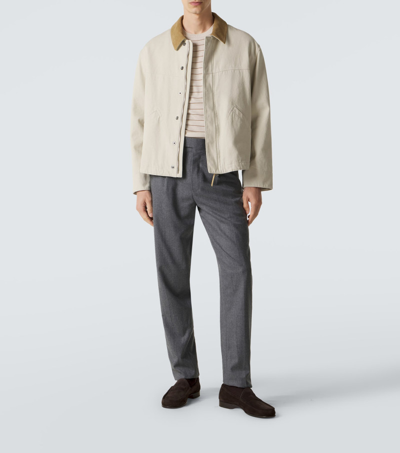 LARDINI Striped silk T-shirt outlook