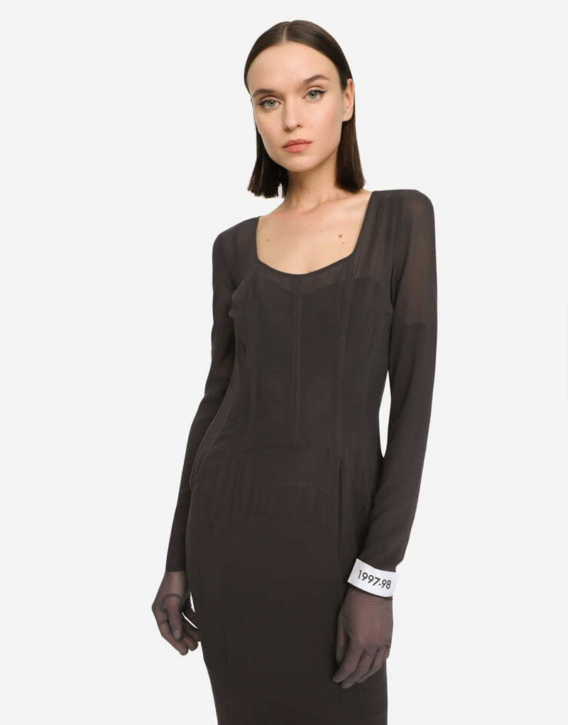Long georgette dress 4