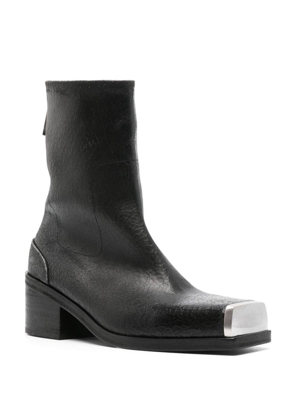 metal-toecap crinkled boots - 2