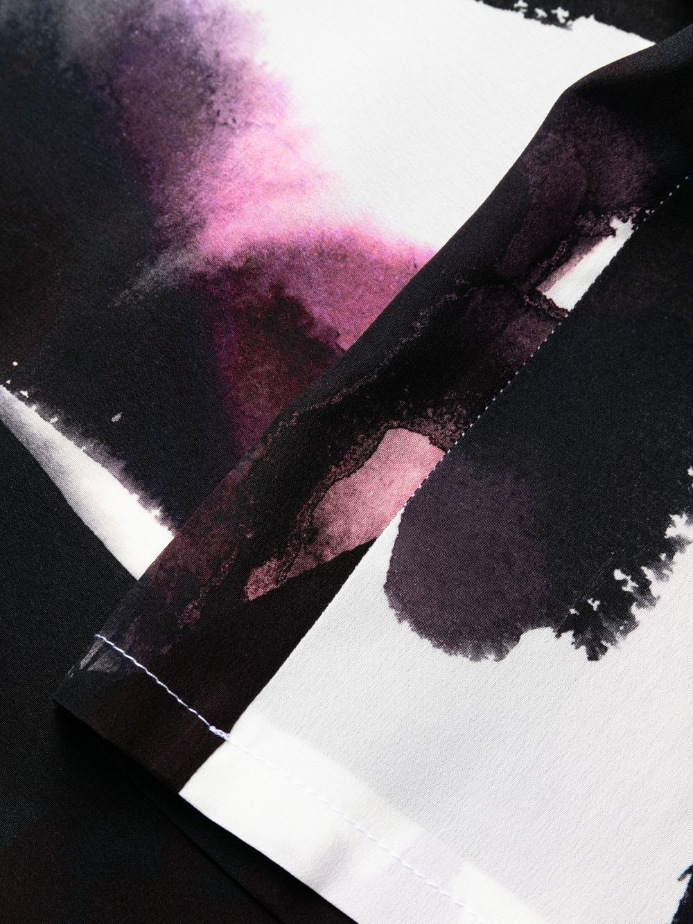 graphic-print straight-leg trousers - 6