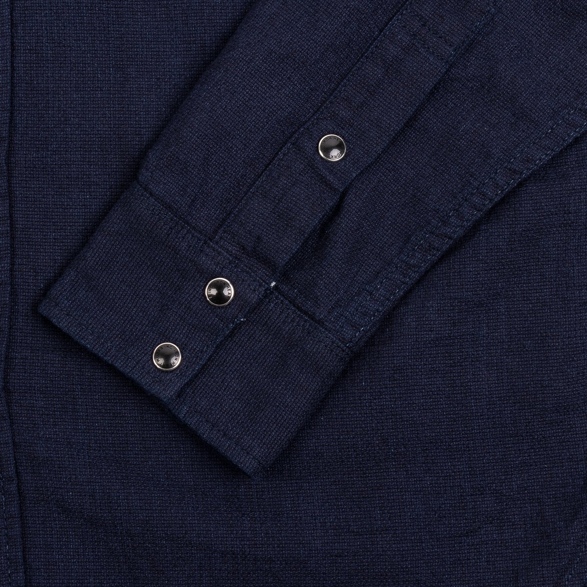 IHSH-357-IND 5oz Dobby Cloth Western Shirt - Indigo - 12