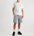 Logo-Appliquéd Mélange Loopback Cotton-Jersey Drawstring Shorts - 7