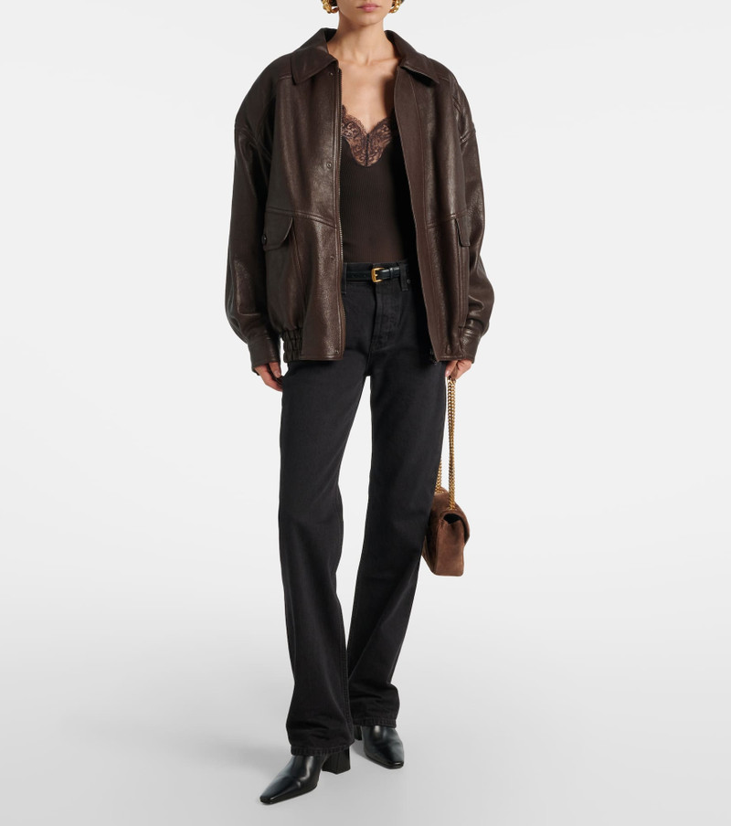 SAINT LAURENT Nico high-rise wide-leg jeans outlook