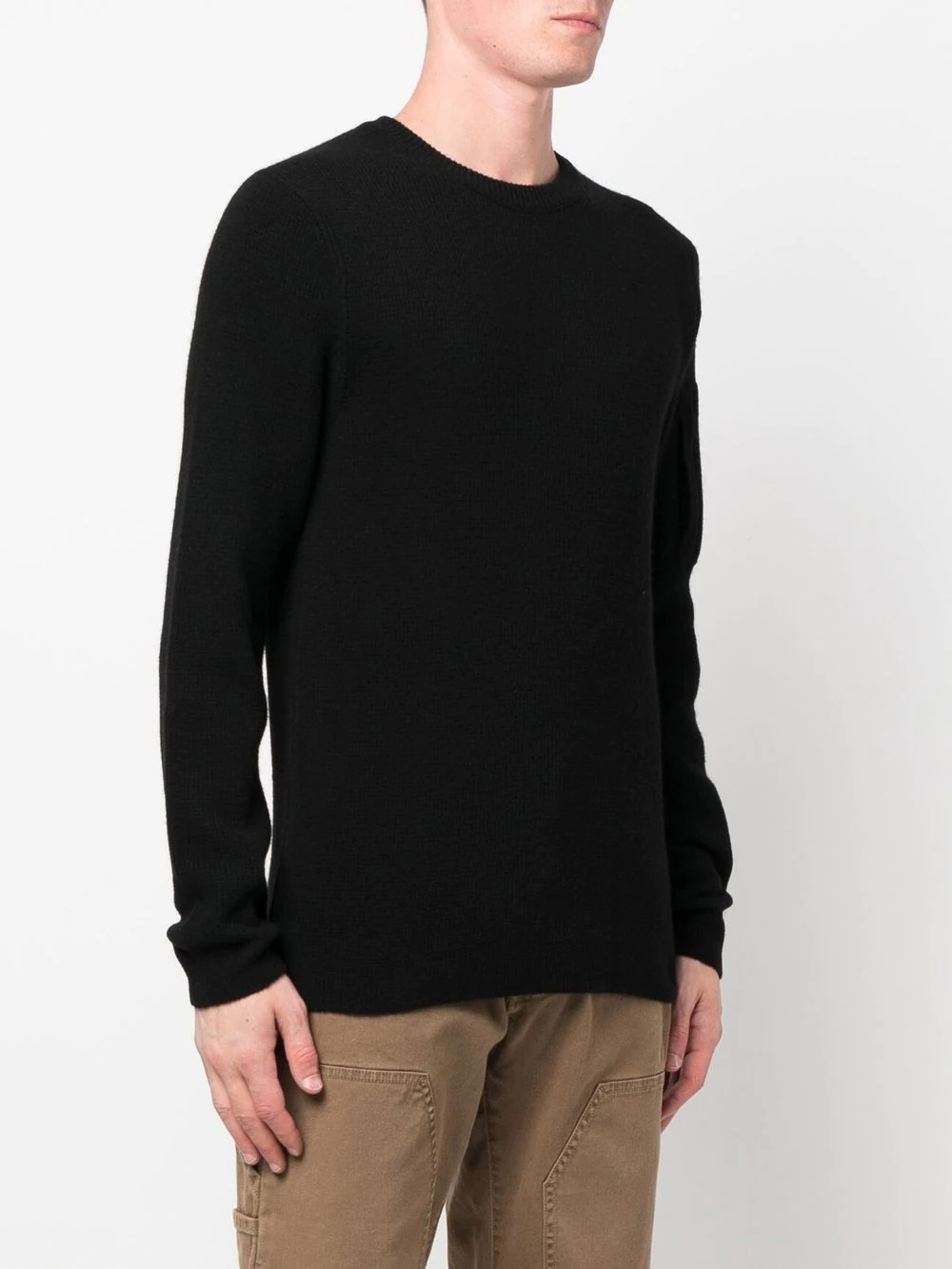 logo patch crew neck jumper - 3