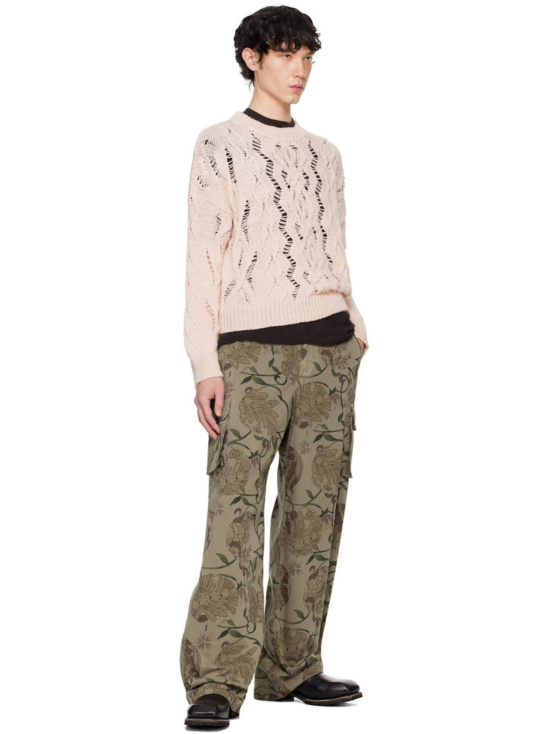 Our Legacy Pink Cable Sonar Roundneck Sweater outlook