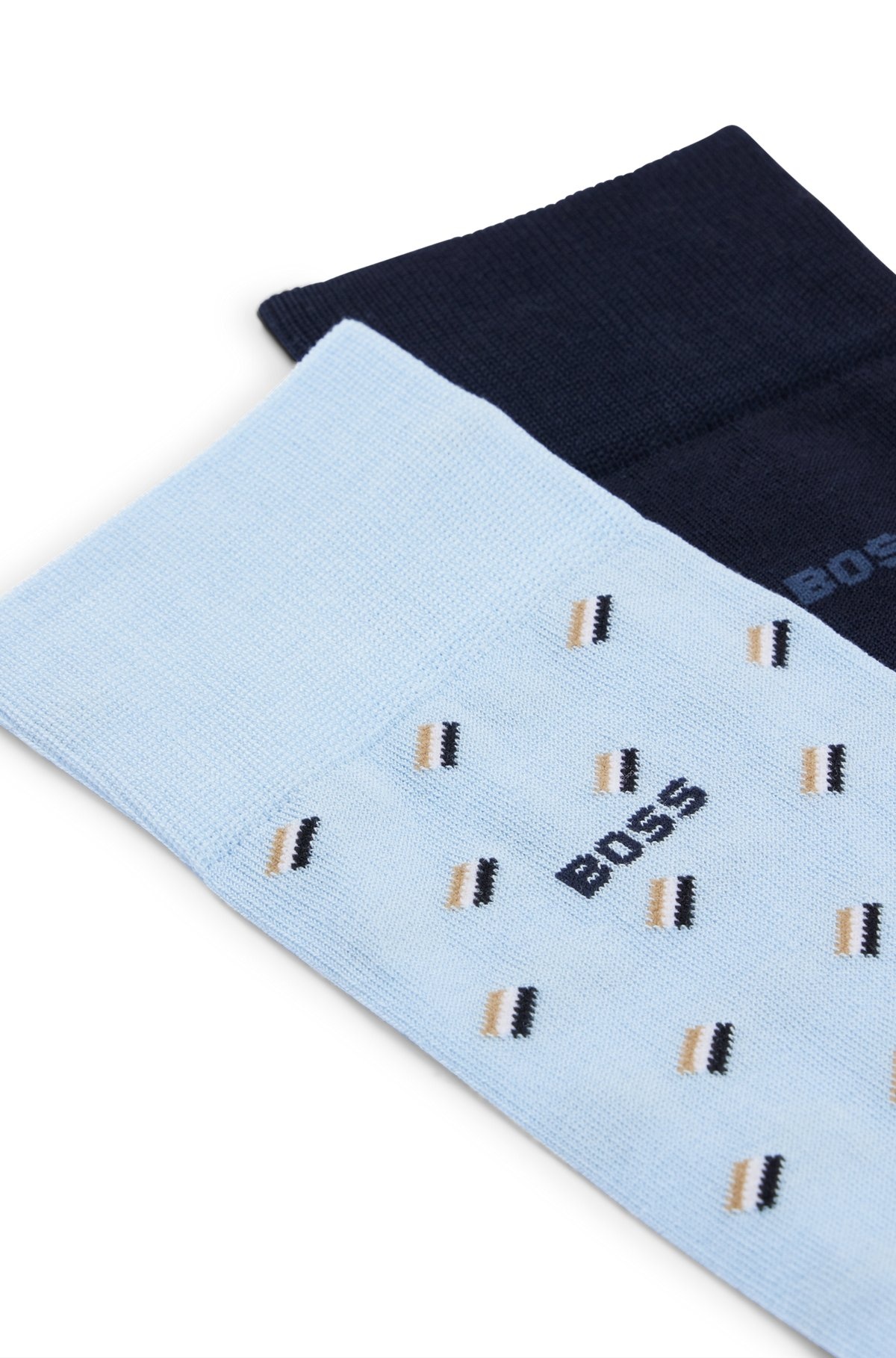 TWO-PACK OF REGULAR-LENGTH MERCERIZED-COTTON-BLEND SOCKS - 2