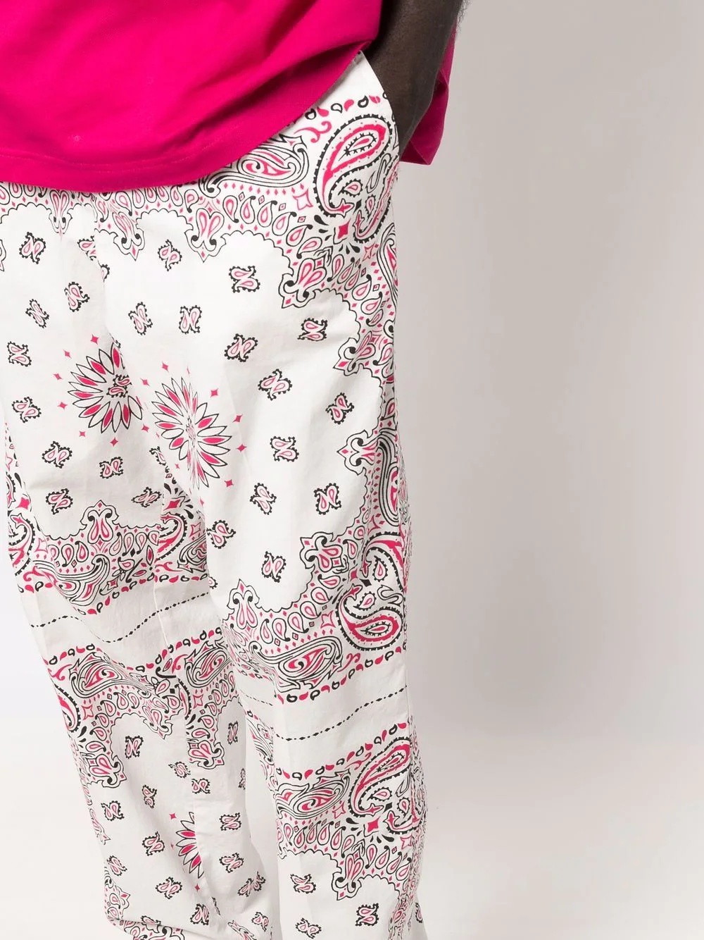 bandana-print straight-leg trousers - 5