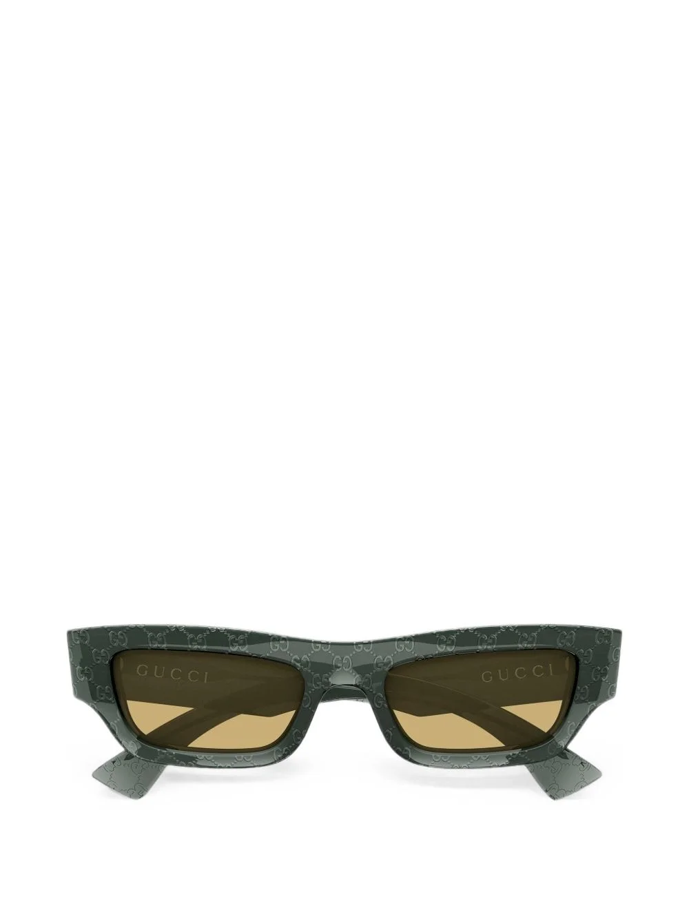 monogram-pattern rectangle-frame sunglasses - 1