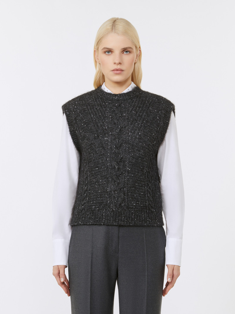 TAFFY Alpaca and lurex gilet 3