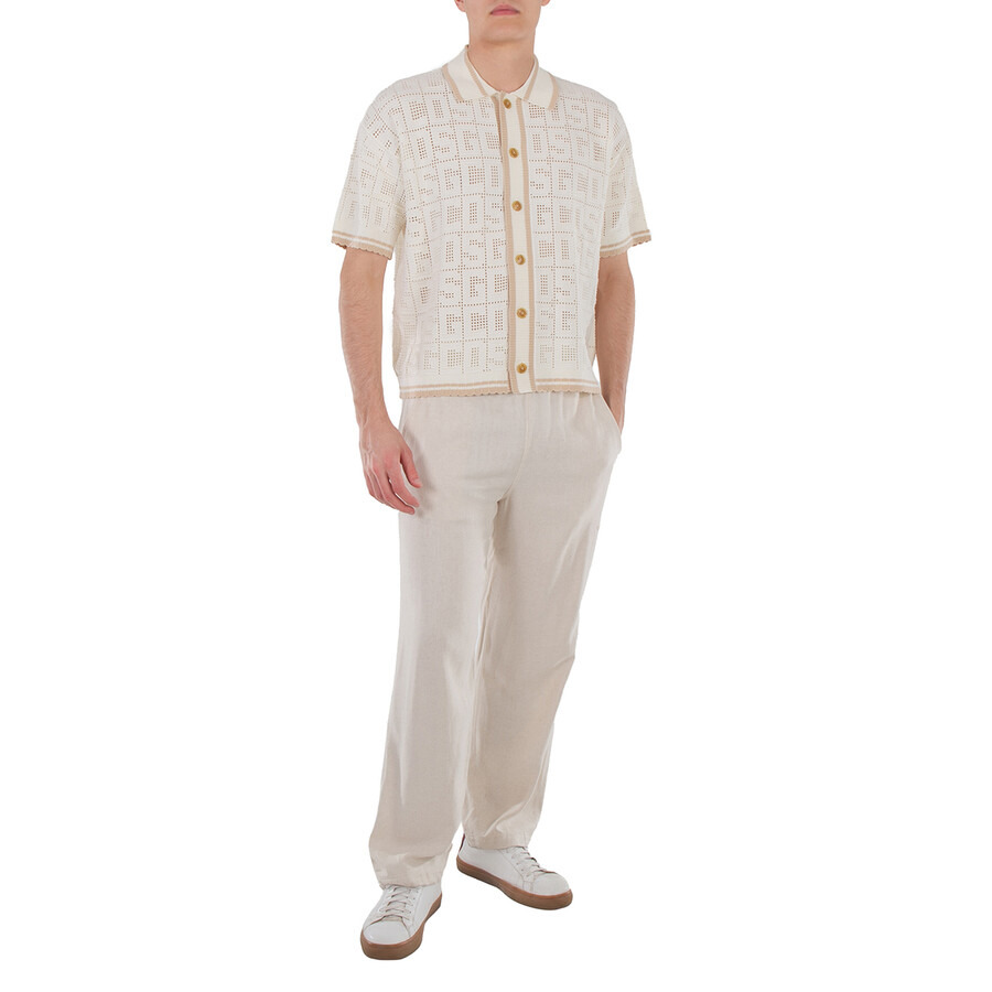 GCDS Linen Blend Wide Pants - 5