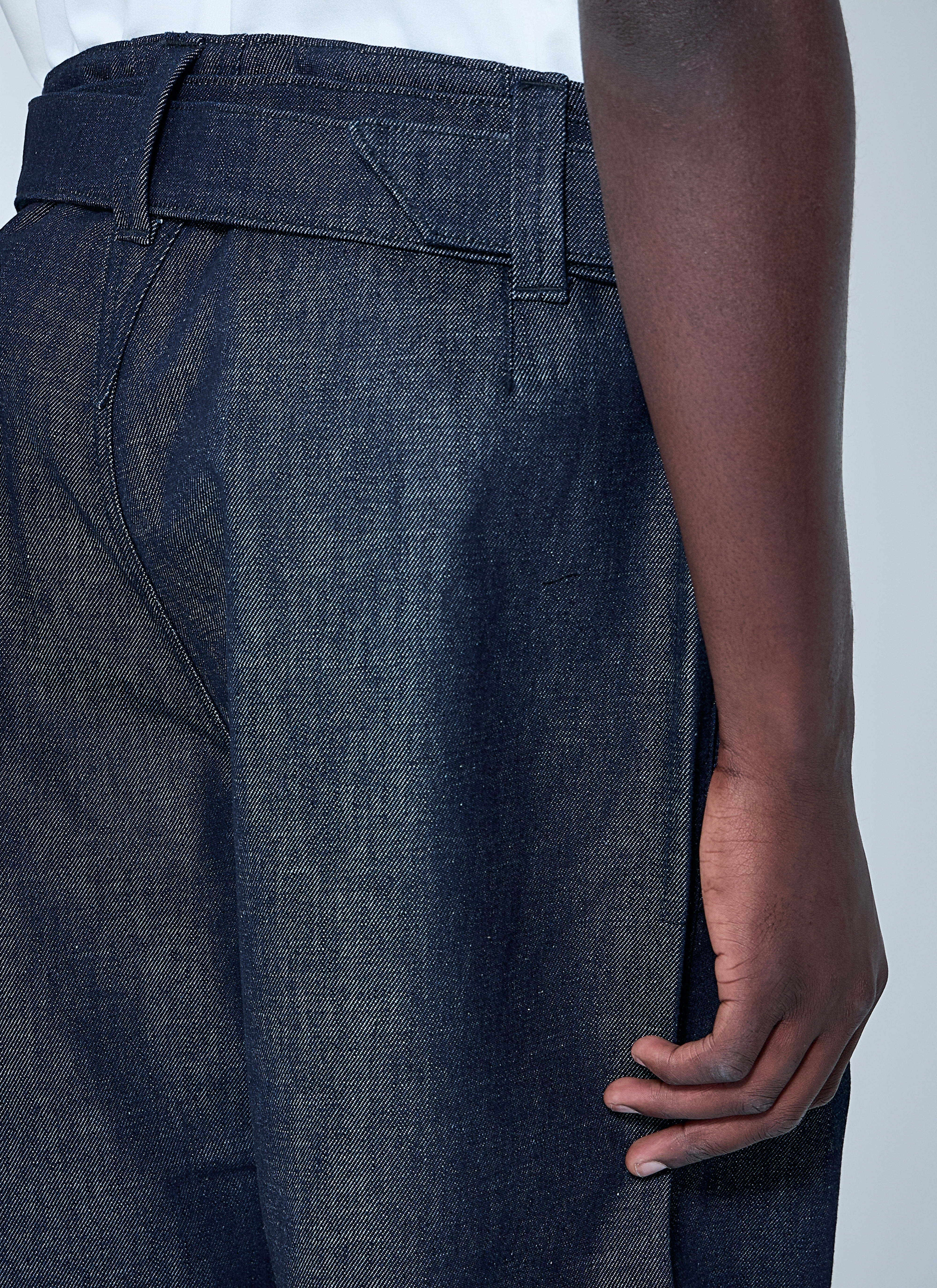 Mugler Men Belted Denim Jeans - 6