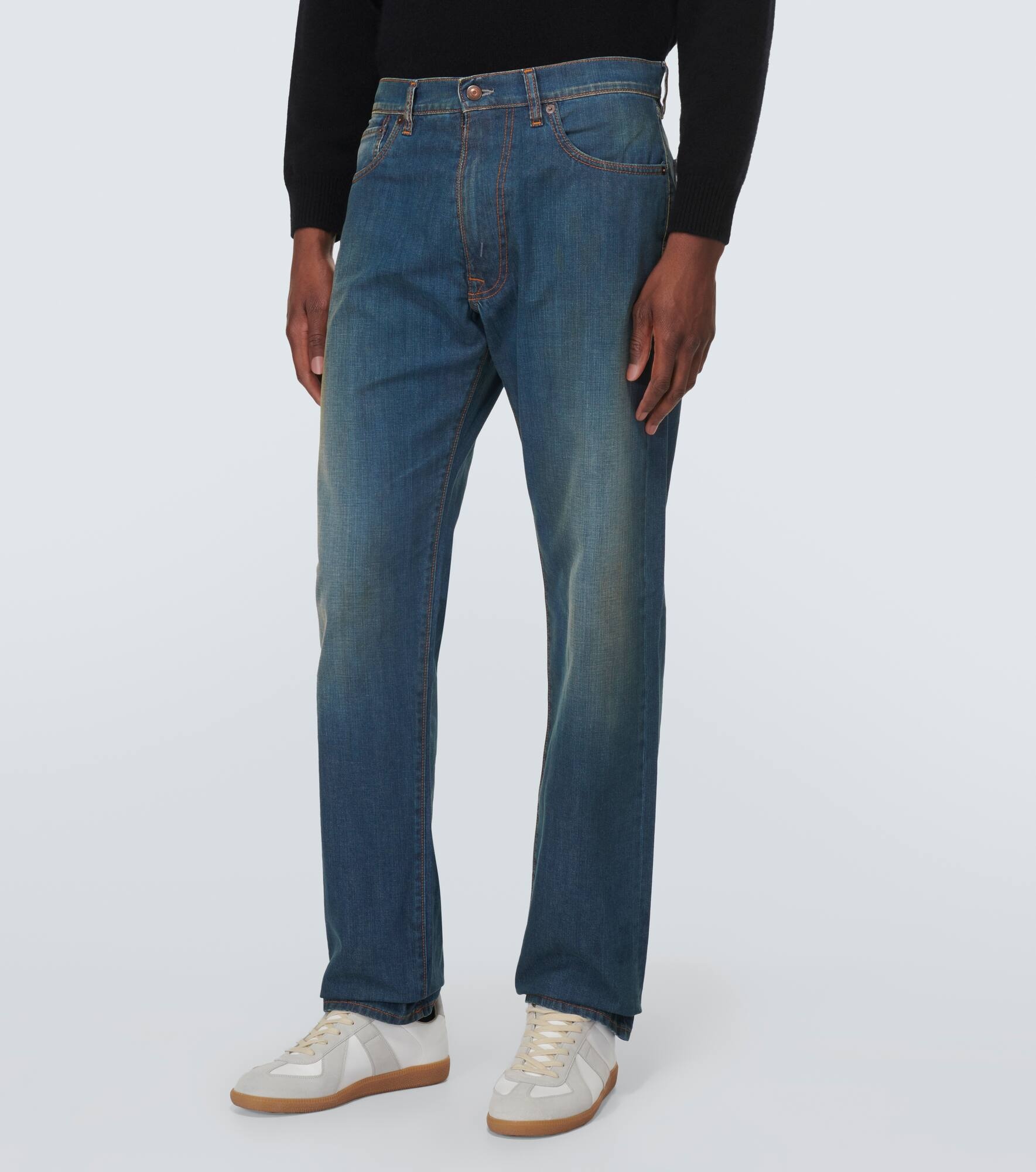 Mid-rise straight jeans - 3