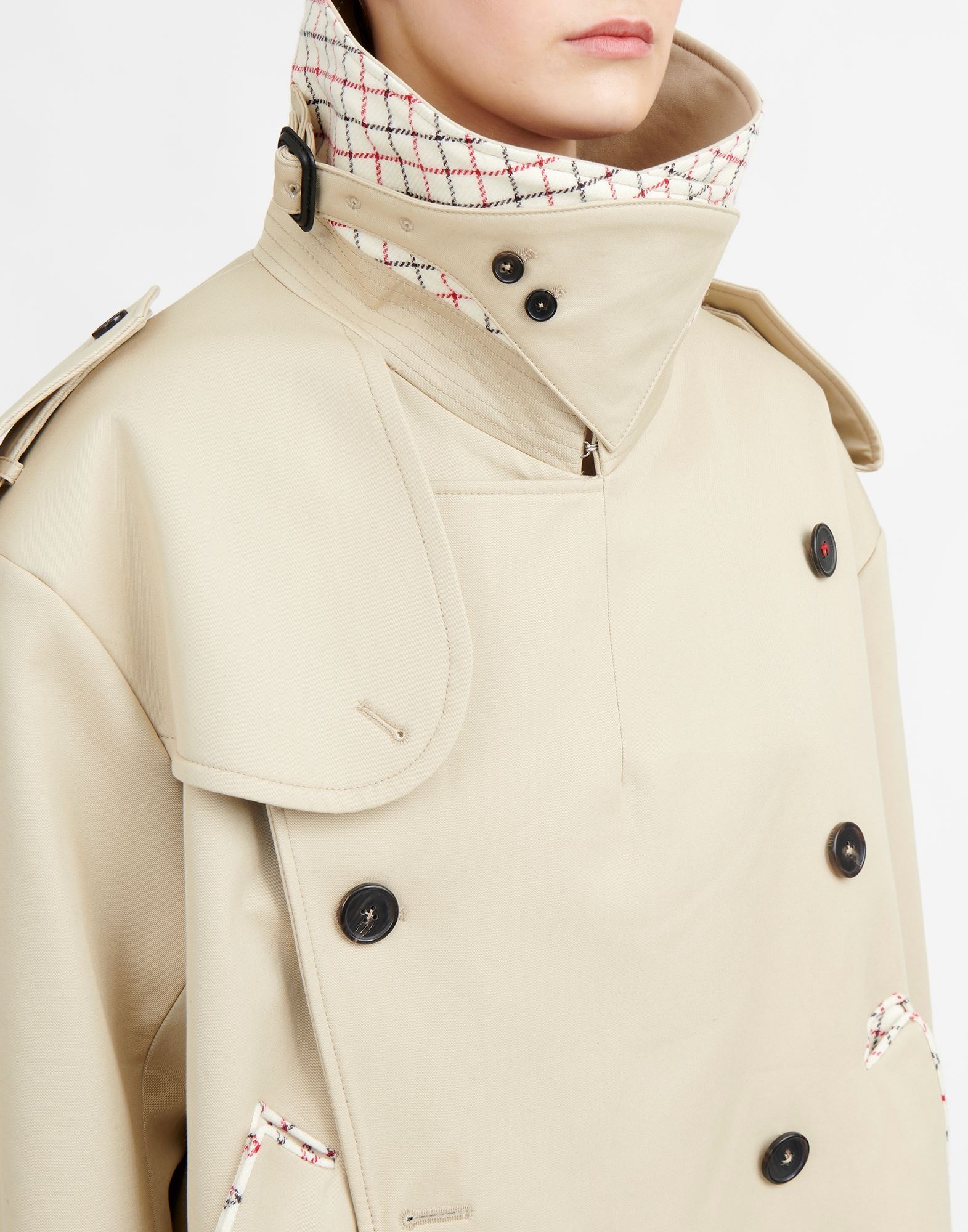Décortiqué cotton trench coat - 7