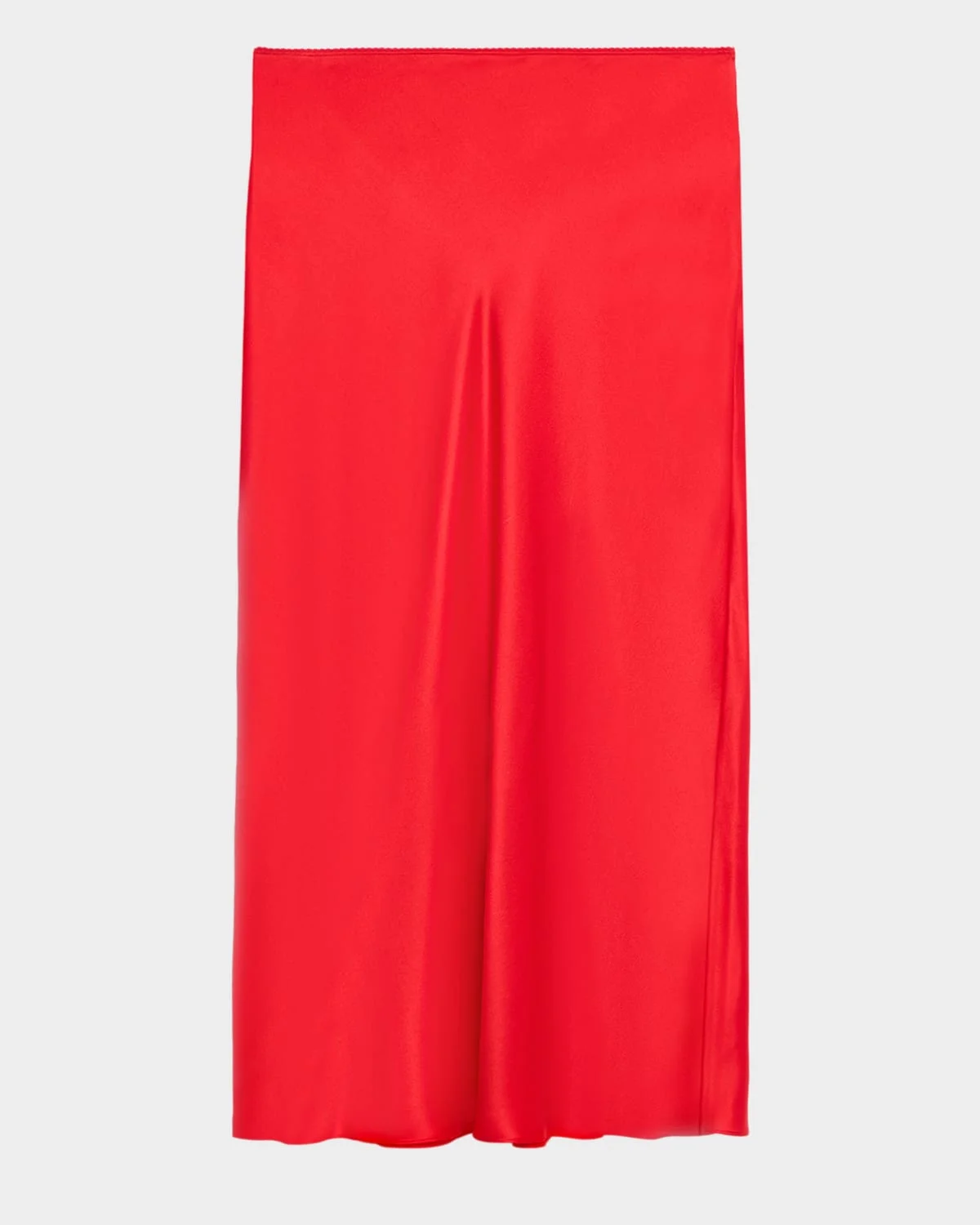 Miranda Silk Charmeuse Slip Skirt - 1