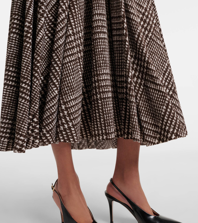 Belted houndstooth turtleneck midi dress 5