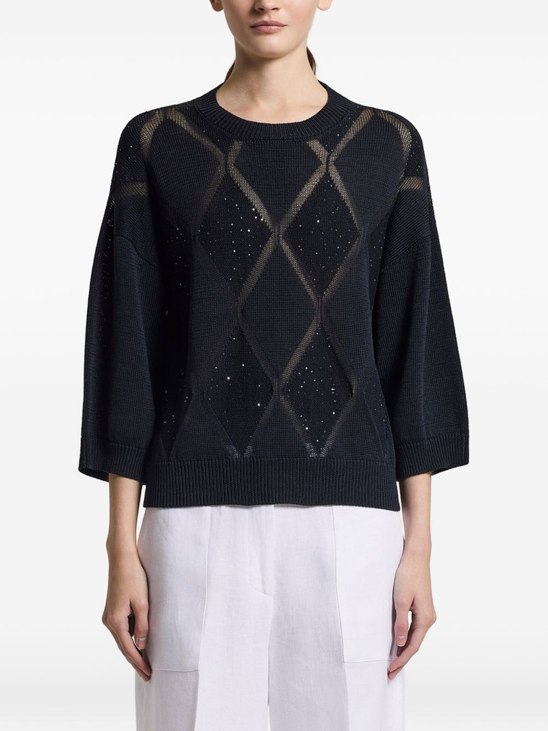 diamond knit jumper 1